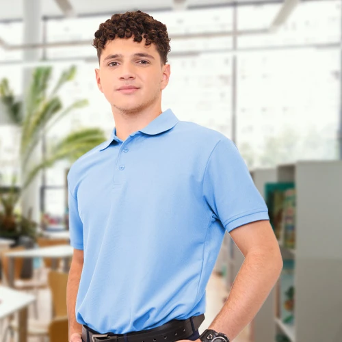 Chemise Escolar Unisex Azul