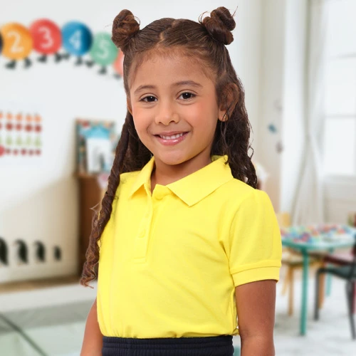 Chemise Escolar de Niña Amarillo