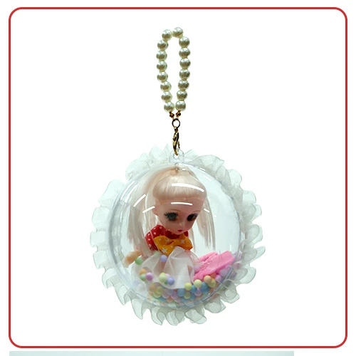 Bola de Cristal Navideña con Muñeca de Sirena Decorativa