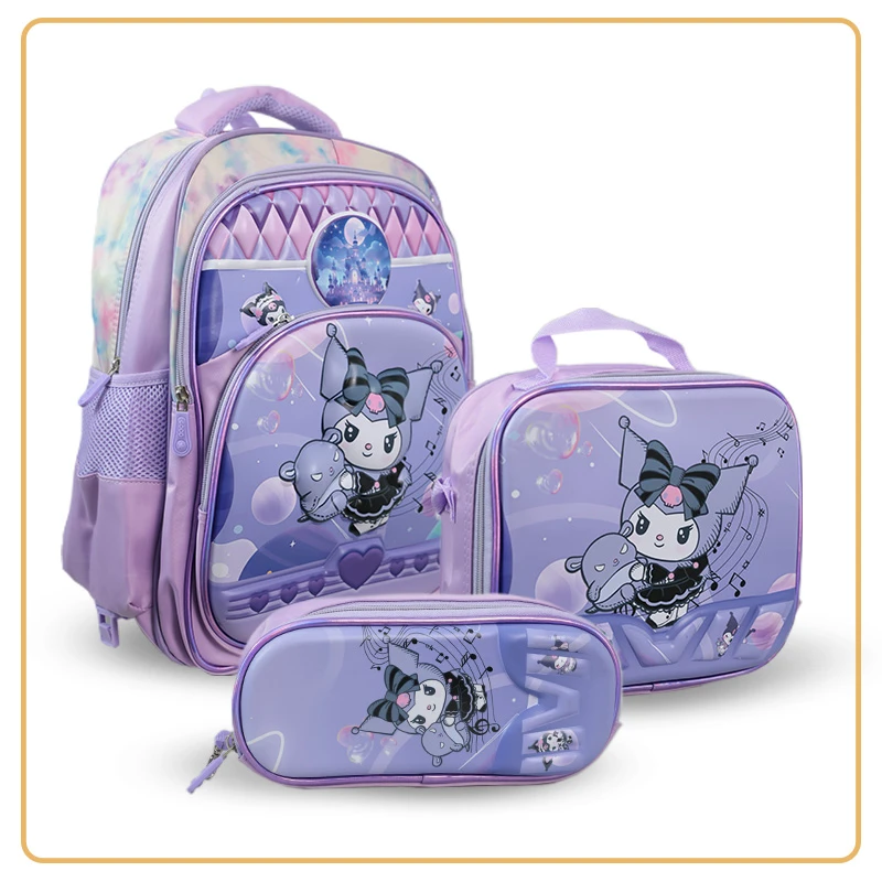 Bolso Escolar Infantil 3 Piezas ND-16 Kuromi