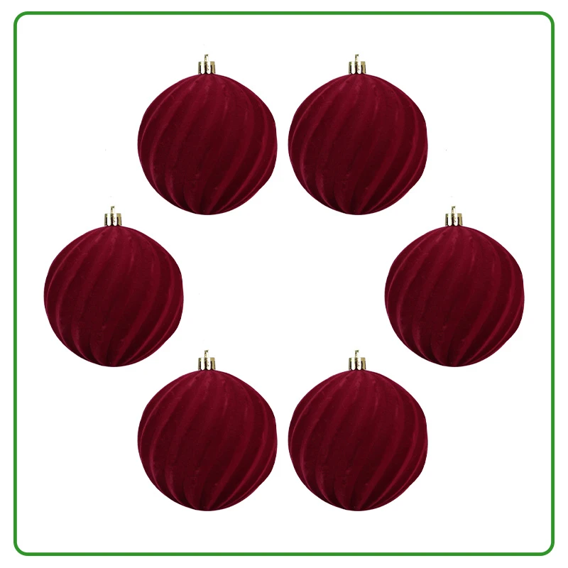 Juego de 6 Bambalinas Rojas con Textura 10cm