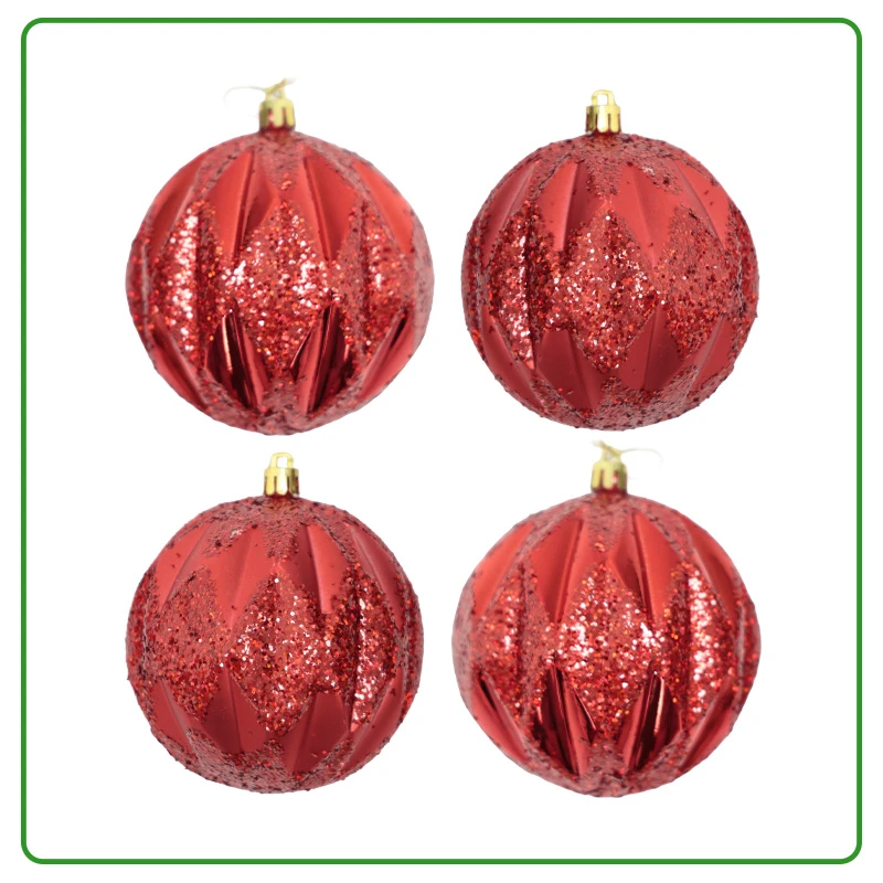 Juego de 4 Bambalinas Rojas 10cm c/u