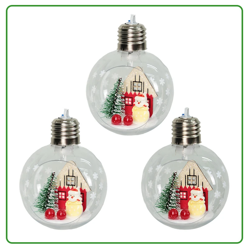 Set de 3 Bambalinas Transparentes con Adorno Miniatura