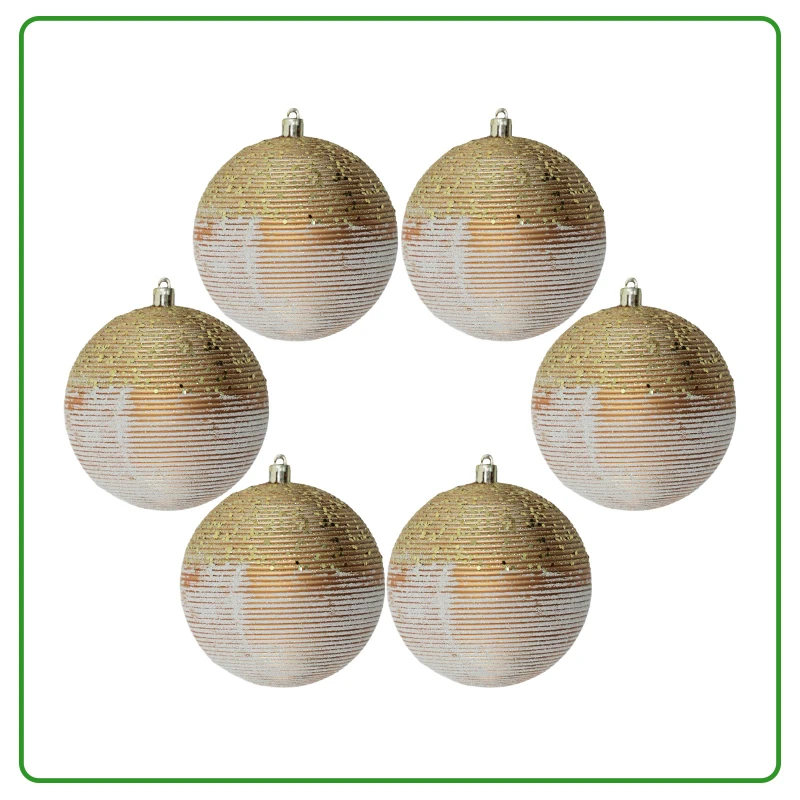 Juego de 6 Bambalinas Doradas 10cm c/u