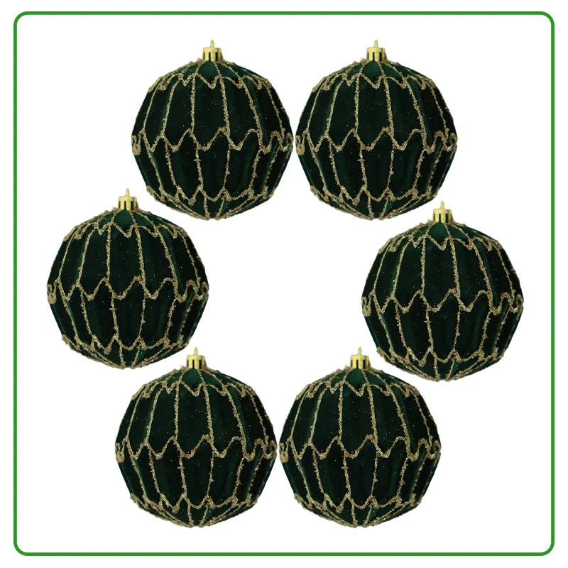 Juego de 6 Bambalinas Verdes 10cm