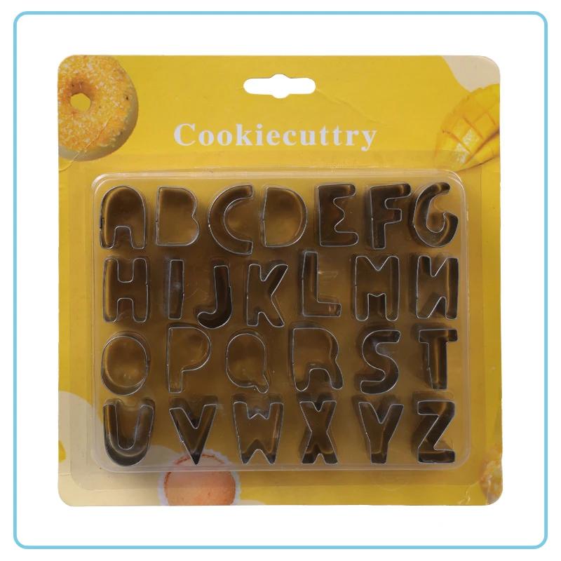 Cortador de galletas con forma de letras