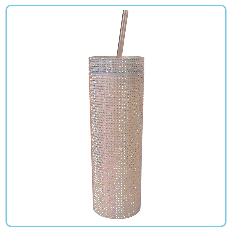 Vaso Acrílico con Imitación de Diamantes 16oz 38-36