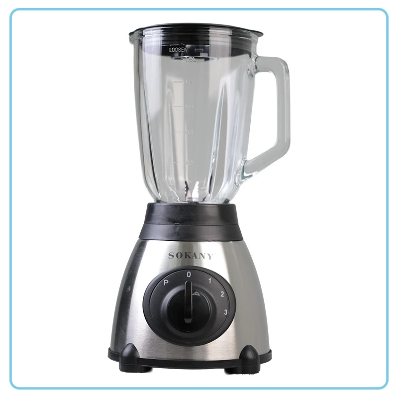Licuadora de Vidrio Multiuso 2 en 1 Sokany