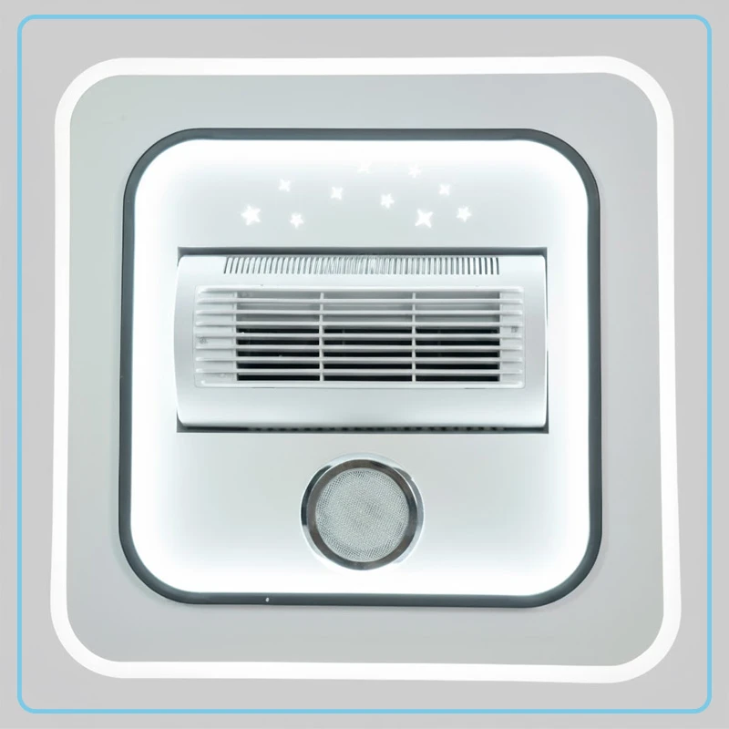 Lámpara Cuadrada con Ventilador