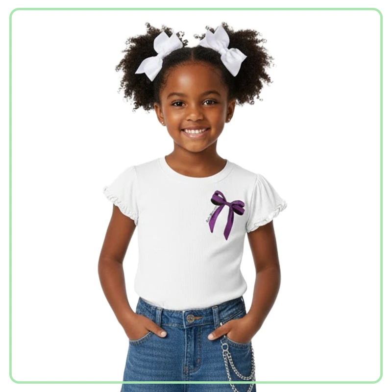 Franela Blanca de Niña BUNGY