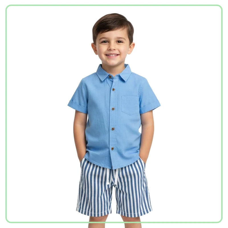 Conjunto Azul Casual de Niño 2 Piezas