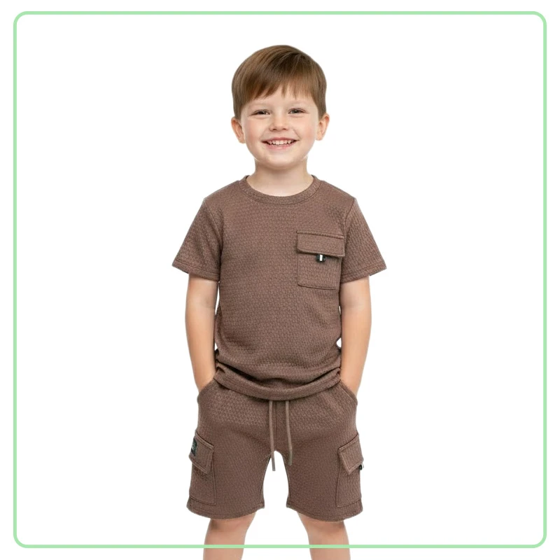 Conjunto Marrón Casual de Niño 2 Piezas