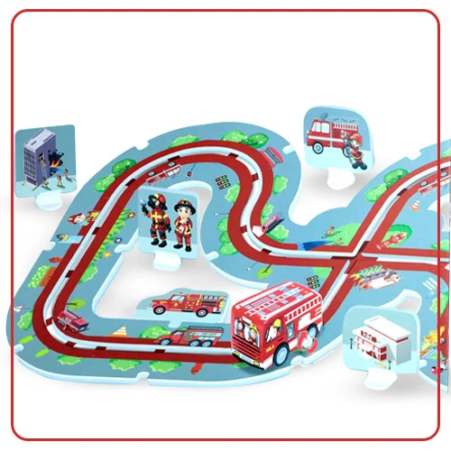 Rompecabezas Tipo Pista de Bomberos 47 Piezas