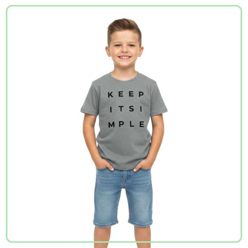 Franela Gris de Niño Juvenil Denim Republic