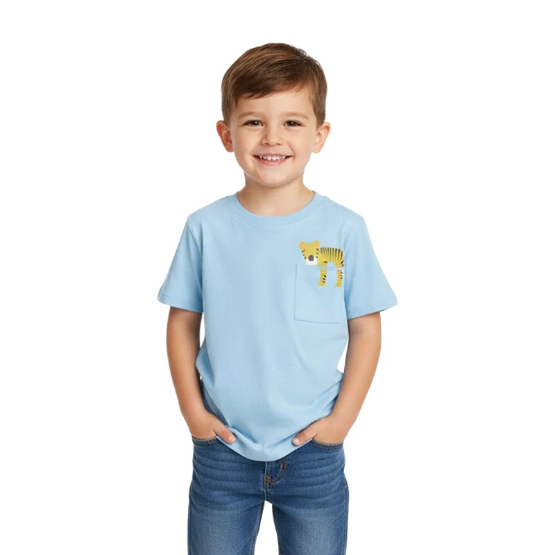 Franela de Niño Azul con Estampado BUNGY