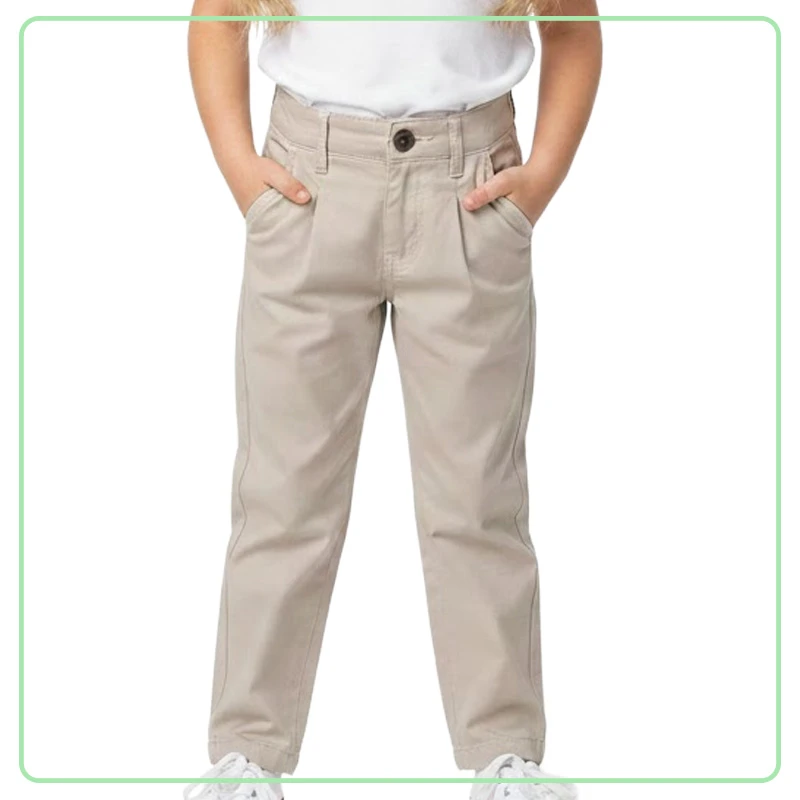 Pantalón de Vestir Beige para Niña Pop Café