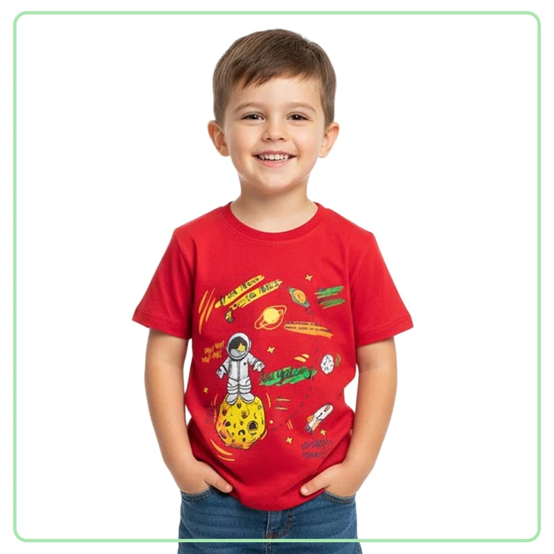 Franela Roja de Niño Espacial BUNGY