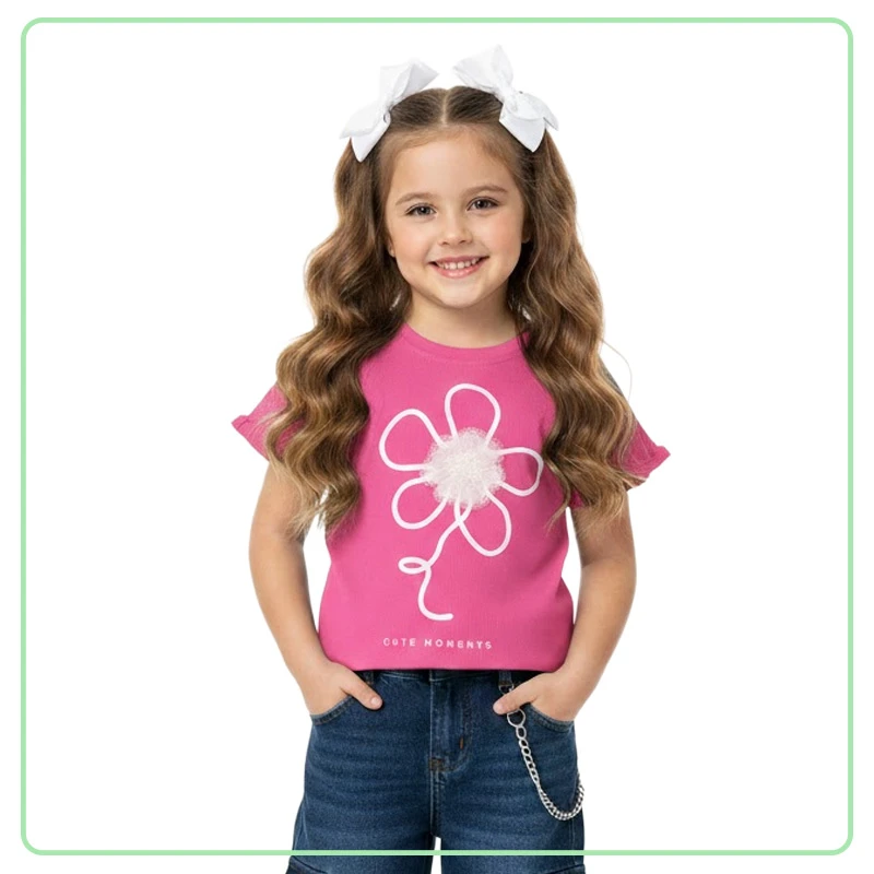 Franela Fucsia de Niña BUNGY