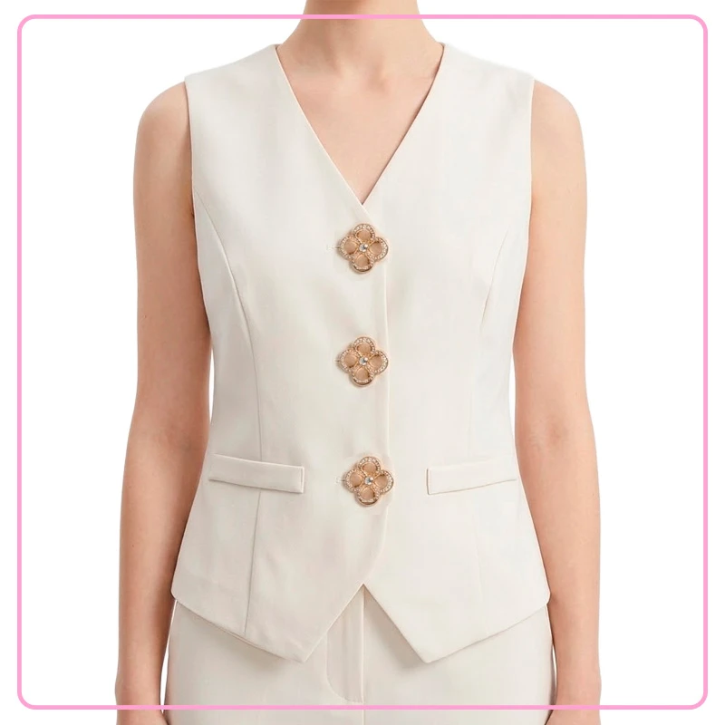 Blusa con Botones de Flores Montage