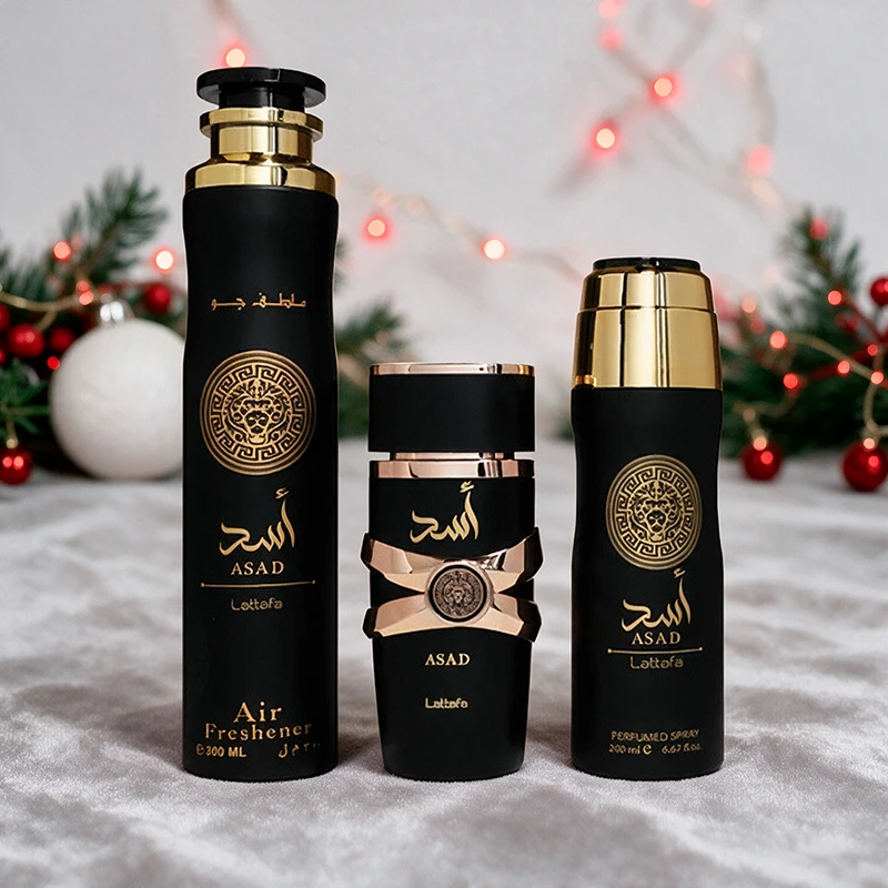Kit de Perfumes Lattafa Asad Air Freshener 3 Piezas