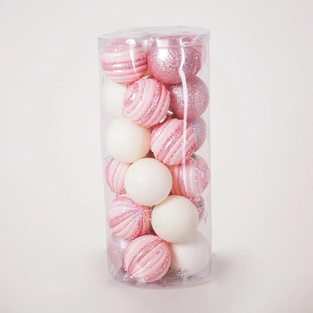 Set de 24 Bambalinas Blanco y Rosa