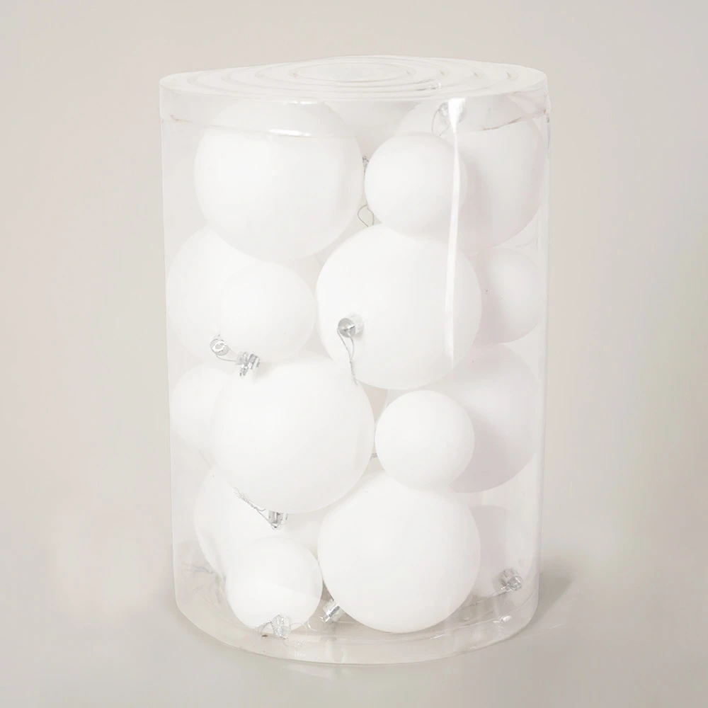Set de 24 Bambalinas Blanco Mate